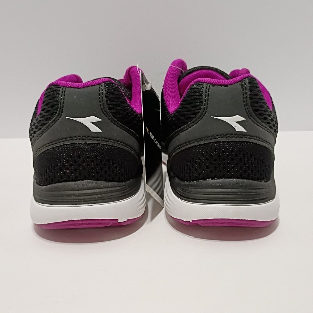 Diadora Swan Black Violet Bouquet Women's Casual Running Shoes - Picture 6 of 11